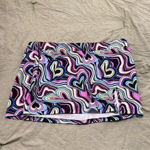 SHEIN Multicolor Heart Print Skirt